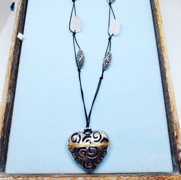 Pink quartz heart necklace - Picture 2 of 2